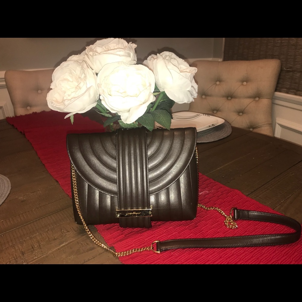 Chocolate Brown Salvatore Ferragamo Clutch